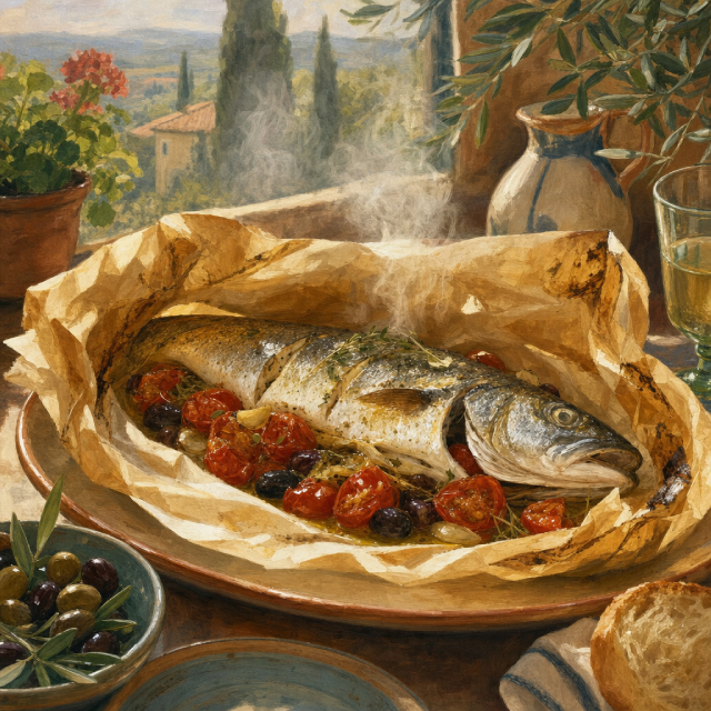 Branzino al cartoccio